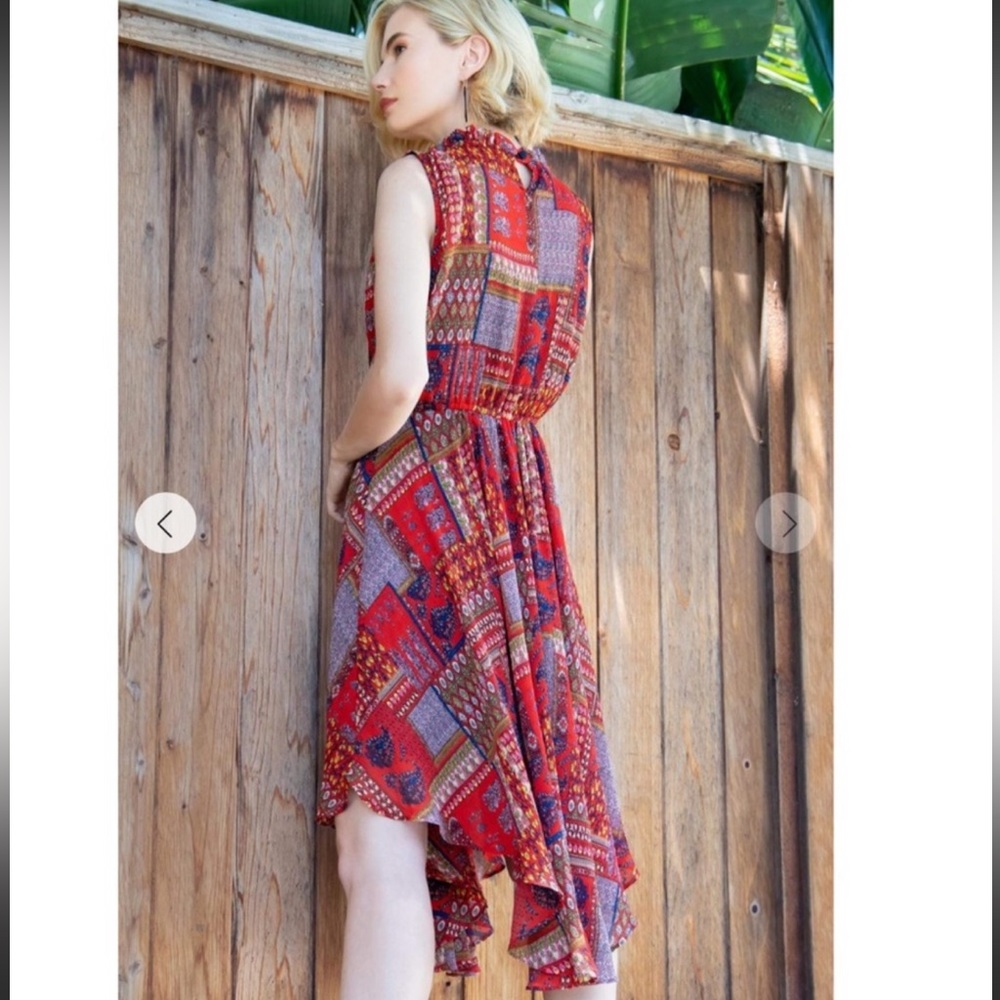 COPY - Anthropologie Eva Franco sheer elastic waist ruffled scoop neck dress si… - Picture 2 of 14